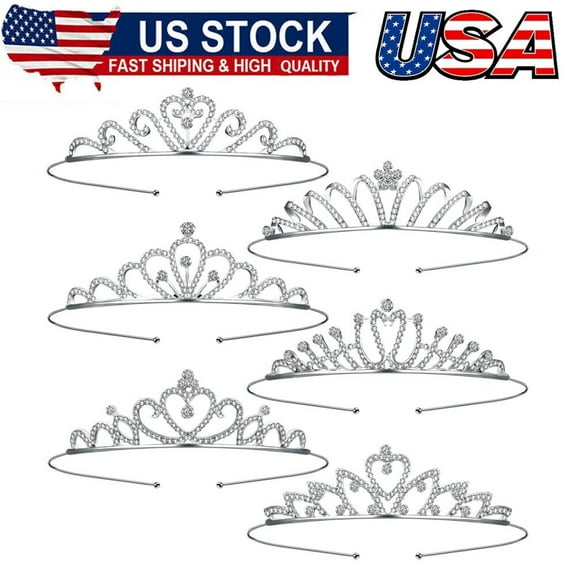 Tiara for Women Crystal Tiara Crowns Rhinestone Headpiece Bridal Wedding Party