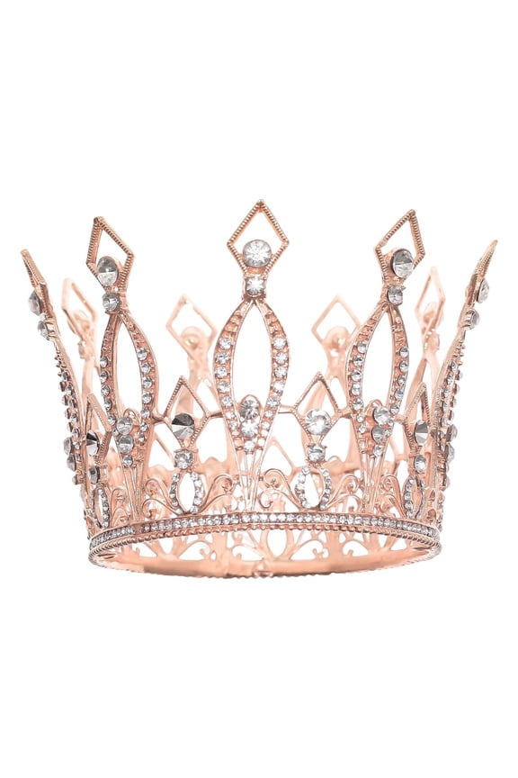 Tiaras Crowns, Full Round Crystal Bride Bridal Wedding Crowns and Tiaras Headband Hair Accessories for Women Prom Queen Pageant