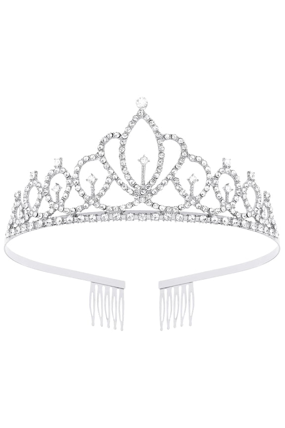 Tiaras and Crowns for Women,Royal Crystal Crowns,Jewelry Wedding Pageant Bridal Princess Headband Gift Suitable for Women Luxury Birthday,Girls Queen Prom Party(Silver)