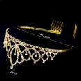 thumbnail image 1 of Tiaras and Crowns for Women，Royal Crystal Crowns，Jewelry Wedding Pageant Bridal Princess Headband Gift Suitable for Women Luxury Birthday，Girls Queen Prom Party(Gold), 1 of 8