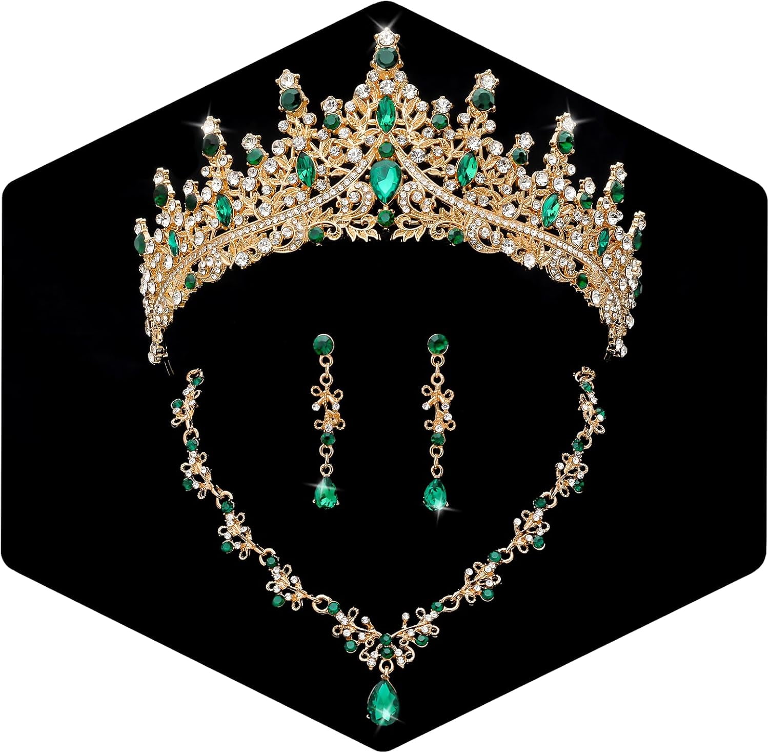 Princess Tiaras DiyJibb Princess \u0026 Queen Crown Set - 2-Pack Crystal Tiaras  For Halloween, Weddings \u0026 Special Events Costume Crown Accessories, image size:1500x1468