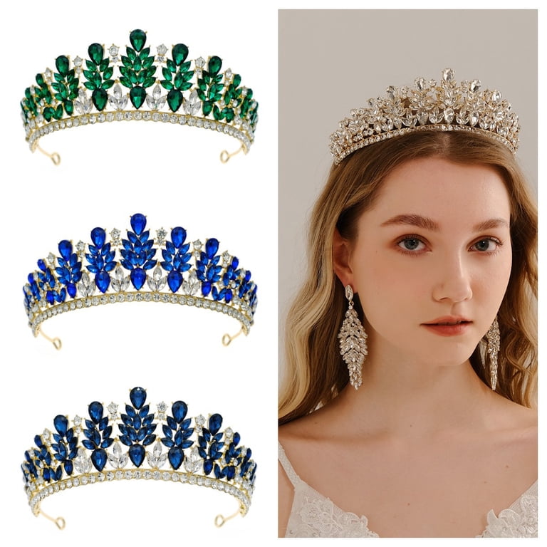 3 Pack Crystal Tiaras Princess Crowns Bridal Queen Headbands Wedding Party Hair 3 Pack Crystal Tiara and Princess Crown,Bridal Ghana | Ubuy main image 3