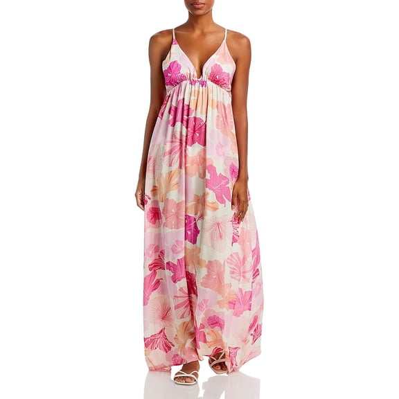 Tiare Hawaii Womens Gracie Crinkled Long Maxi Dress