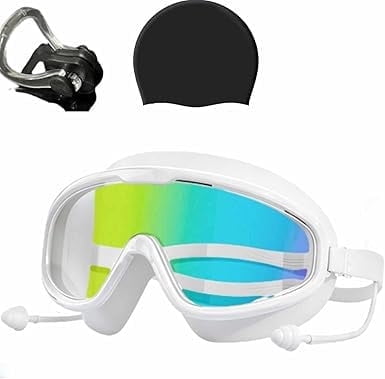 Tibatoes Goggles, HD Large Frame Waterproof Swimming Goggles, Anti-Fog Swim Goggles for Swimming