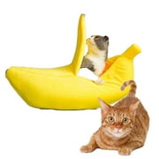 Tiberpet Cat Beds Cat Sleeping Bag Cat Bed Ventilated Kitten Puppy Bed Banana for Indoor Cats Squirrels and Other Small Animals