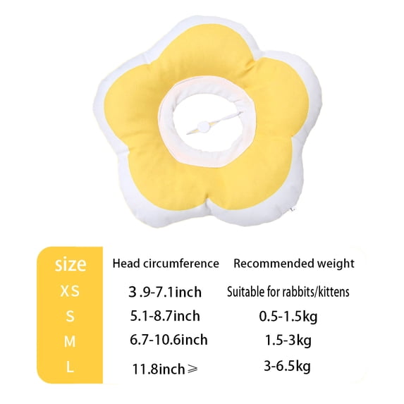 Tiberpet Cat Soft Collar for Pet Recovery Collar, Cute Sun Flower Neck Collar Waterproof Adjustable Cat Dogs Collar