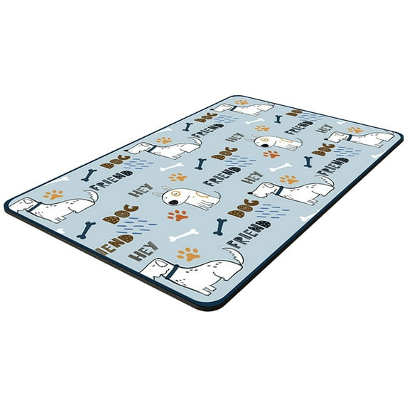Tiberpet Dog Bowl Mat Absorbent Mat for Dog Cat Water Bowl Non Slip for Floor, Cat Food Rug Waterproof for Feeding