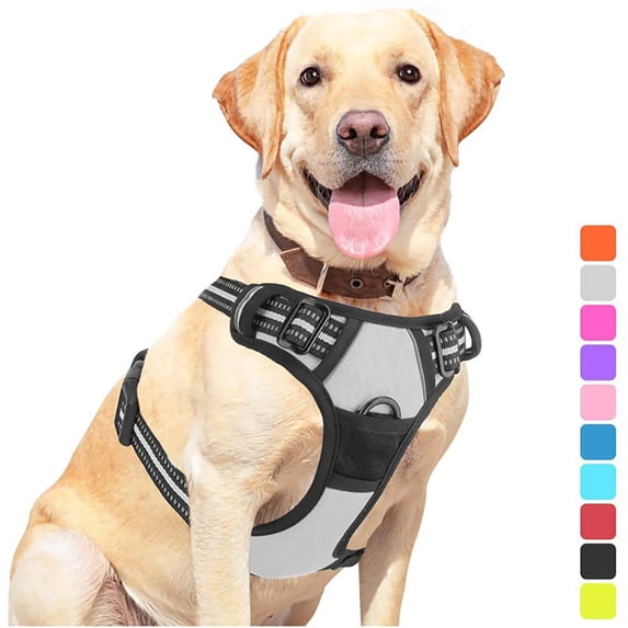 Tiberpet Dog Chest Harness for Medium Sized Dogs Vest Adjustable Easy Puppy Harness Anti-Lost Leash Undershirt