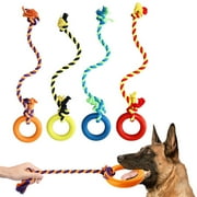 Tiberpet Pet Toys Dog Teething Toys Funny Pet Dog Grinding Teeth Rope Pull Rings Tug Pet Toys Dogs Fitness Toys