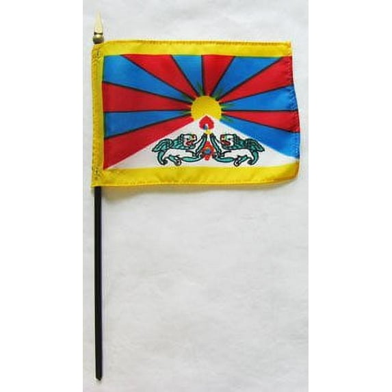 Tibet - 4"X6" Stick Flag