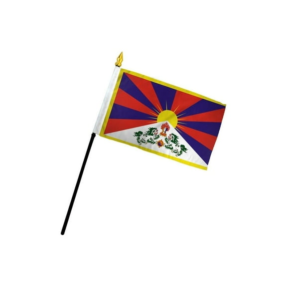 Tibet 4x6in Stick Flag