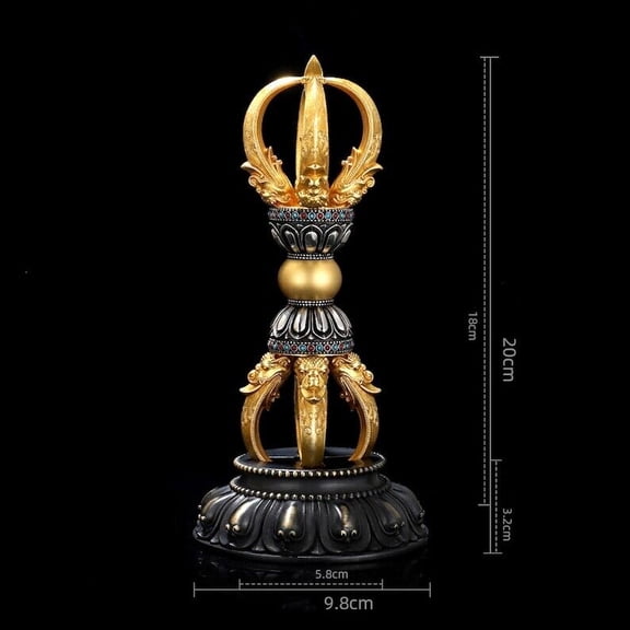 Tibetan Brass Dorje Vajra, Tantric Buddhism Powerful Tool, Dorje Vajra with Base