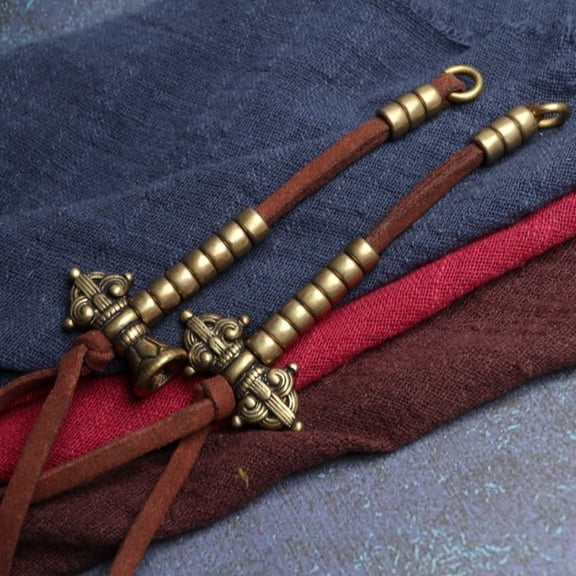 Tibetan Brass Vajra Bell Counter Clip Pendant Buddhist Prayer Beads Accessory Mantra Tool Meditation Ornament Religious Supply