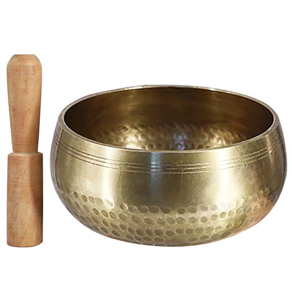 Tibetan Buddhist Singing Bowl Buddha Sound Bowl Musical Instrument for Meditation with Stick Yoga Home Decoration, Beautiful Sound for Holistic Healing & Relaxation