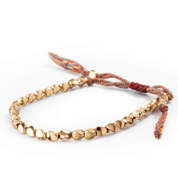 Tibetan Copper Beads Bracelet Handmade - For Healing, Strength & Protection