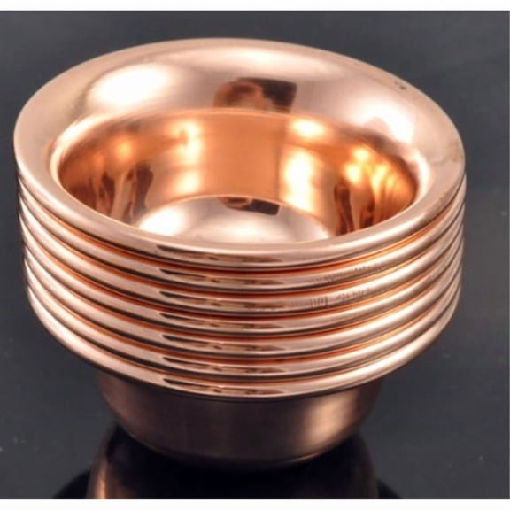 Tibetan Copper Offering Bowls, Set of Seven.