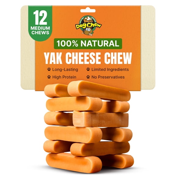 2lb Tibetan Dog Chew for Medium Dogs, Natural Long-Lasting Dental Chews