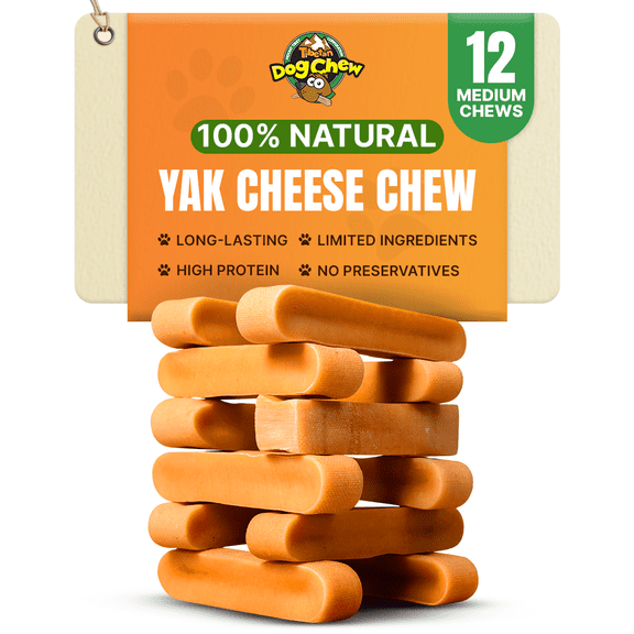 Tibetan Dog Chew Yak Cheese Treats for Medium Dogs, 2 lbs, All-Natural Pet Treats with 4 Ingredients