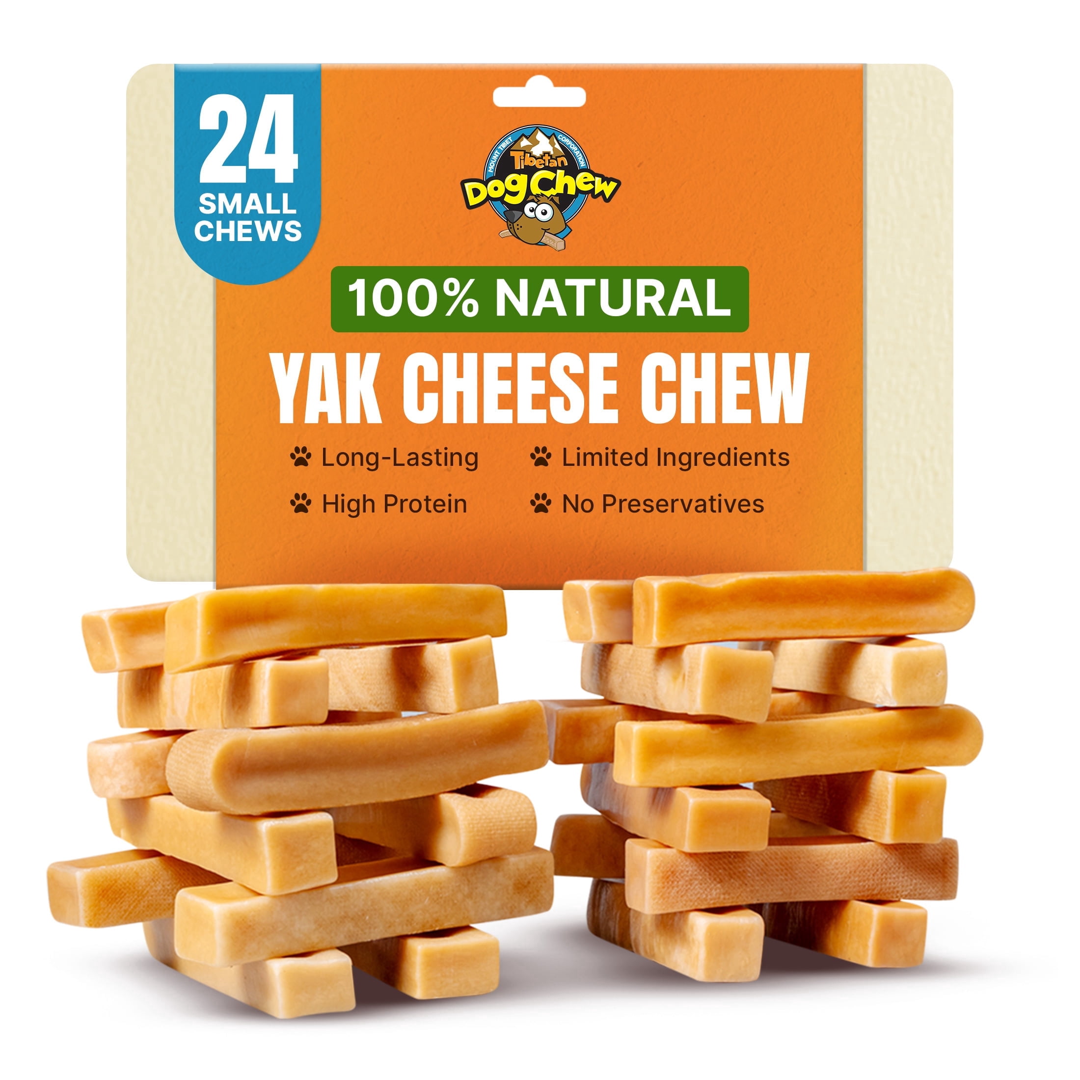 Tibetan Yak Cheese Dog Chew, Natural long lasting Himalayan Treats for Dogs (Small , 2 lb)