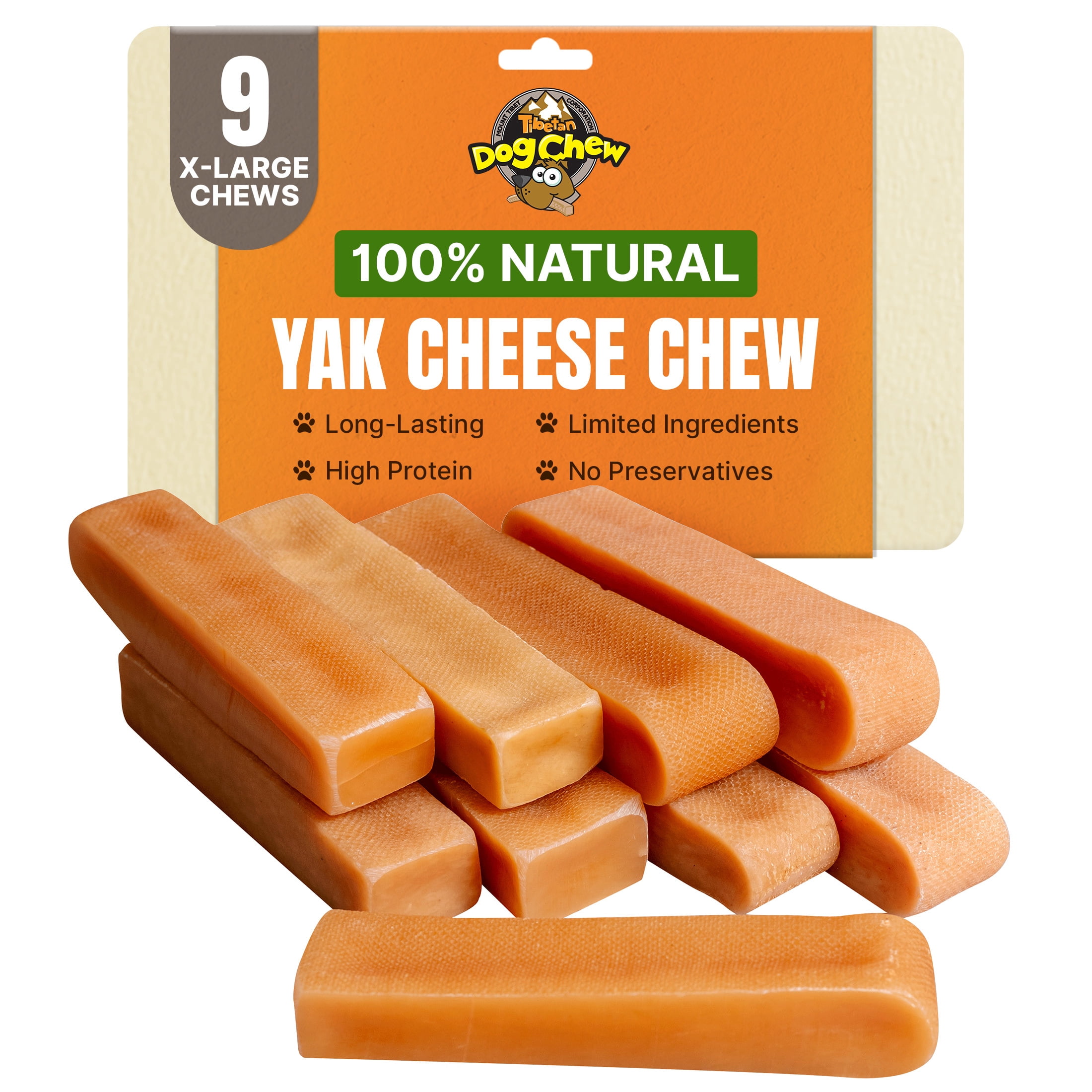 3lb Tibetan Dog Chew for Large Dogs, All-Natural Long-Lasting Tibetan Dog Chews, Natural Long- Lasting Dental Chews