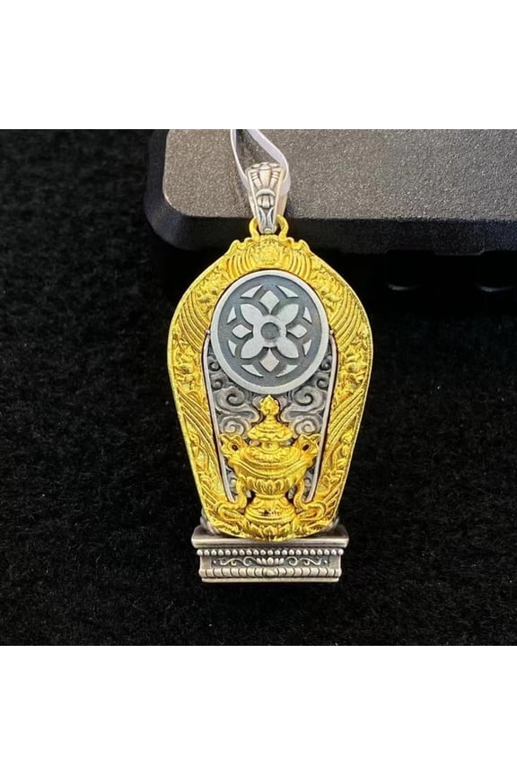 Tibetan Dzi Bead Pendant One Eye Design Medicine Buddha Amulet 43mm Long 2mm Hole Spiritual Protection Jewelry Gift