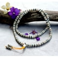 thumbnail image 1 of Tibetan Embedded Yak Bone Medicine Healing 108 Bead Mala for Meditation - White, 1 of 7