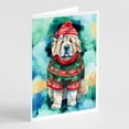 thumbnail image 1 of Tibetan Mastiff Christmas Greeting Cards Pack of 8 7 in x 5 in, 1 of 3