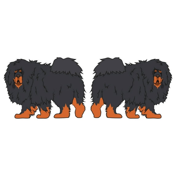 Tibetan Mastiff Decal | Indoor/Outdoor | Dog Lover Super Cute Sticker for SUV Windows, Dorm Rooms, Bedroom, Offices | SignMission personalized gift | 2 Pack of 6"