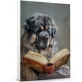 thumbnail image 1 of Tibetan Mastiff Decor Poster Unframe, Tibetan Mastiff Dog Canvas Wall Art, Dog Reading Book Canvas Print Painting Poster Wall Decor Dog Lovers Gifts, 1 of 6
