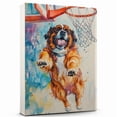 thumbnail image 1 of Tibetan Mastiff Dog Stretched Canvas Size 8x12 – Basketball Canvas Print of Funny Tibetan Mastiff Dog Wall Art, Basketball Sports Wall Decor, Home Decor, Dog Lover, 1 of 5