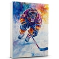 thumbnail image 1 of Tibetan Mastiff Dog Stretched Canvas Size 8x12 – Ice Hockey Theme Dog Art for Wall, Tibetan Mastiff Dog Playing Ice Hockey Wall Art, Dog Lover Canvas Decor, 1 of 5