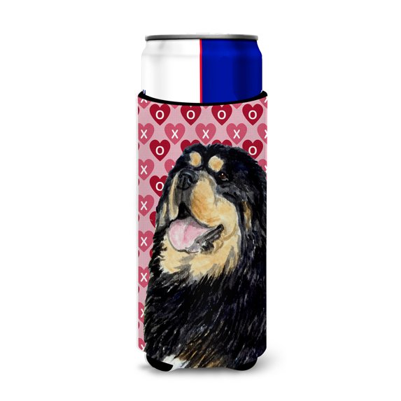 Tibetan Mastiff Hearts Love Valentines Day Ultra Hugger for slim cans