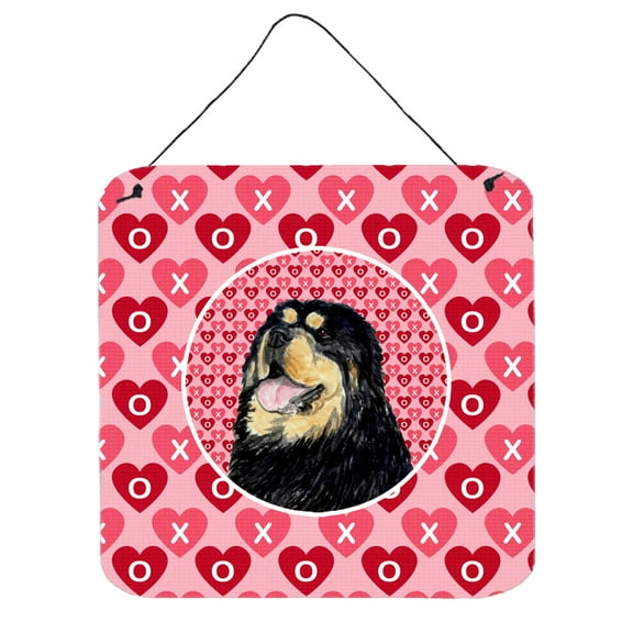 Tibetan Mastiff Hearts Love Valentines Day Wall or Door Hanging Prints