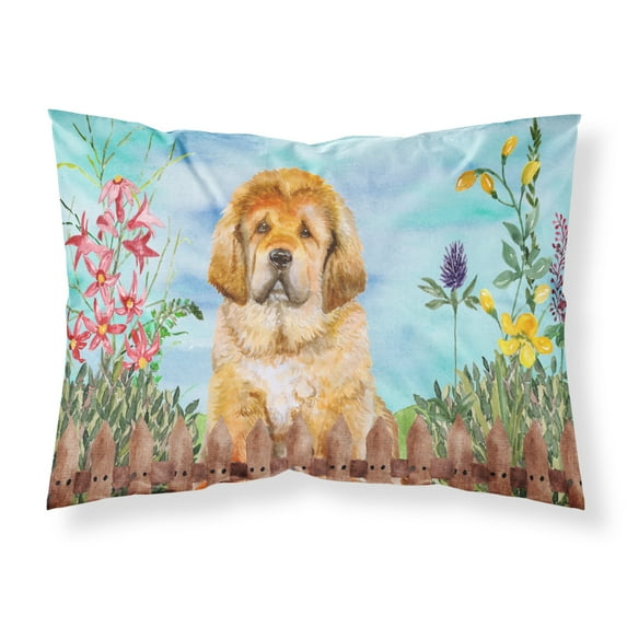 Tibetan Mastiff Spring Fabric Standard Pillowcase