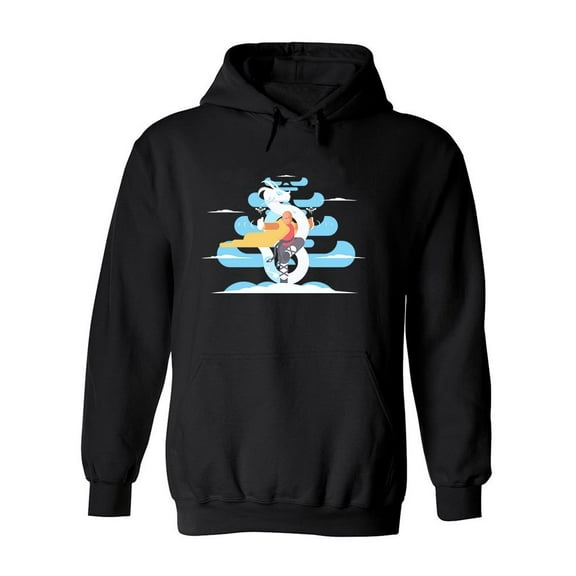 Tibetan Monk Design Hoodie Men -Image by Shutterstock, Male x-Large
