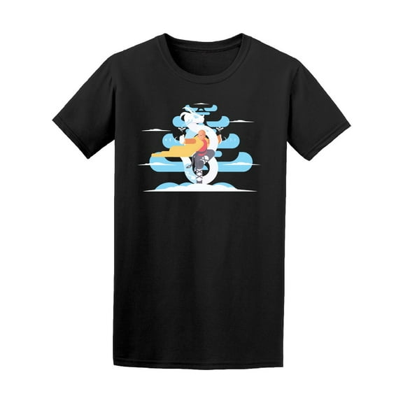Tibetan Monk Doodle T-Shirt Men -Image by Shutterstock, Male x-Large