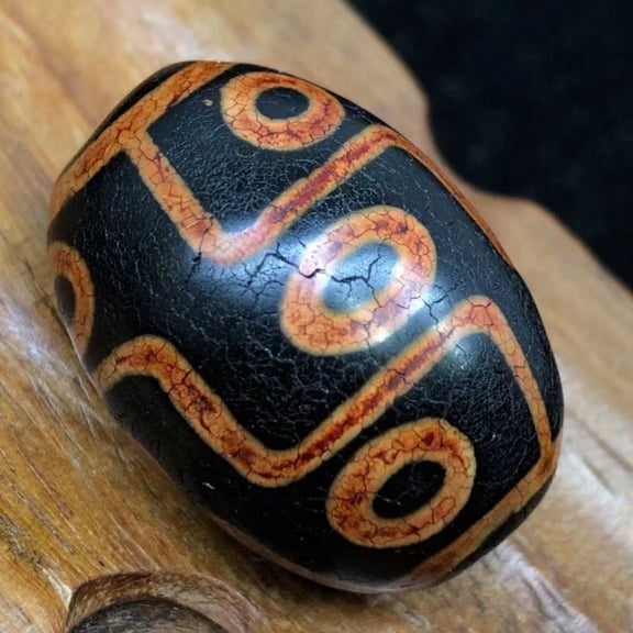 Tibetan Nine Eye Dzi Bead Tiger Tooth Shape Vajra Shell Single Bead Amulet Pendant DIY Jewelry Buddhist Style Accessory