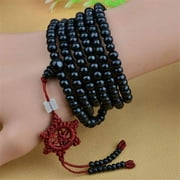Tibetan Sandalwood Buddhist Buddha 216 Prayer Beads Bracelet Necklace Mala K5U8