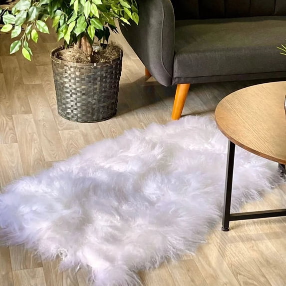 Mongolian Natural Genuine Sheepskin Rug