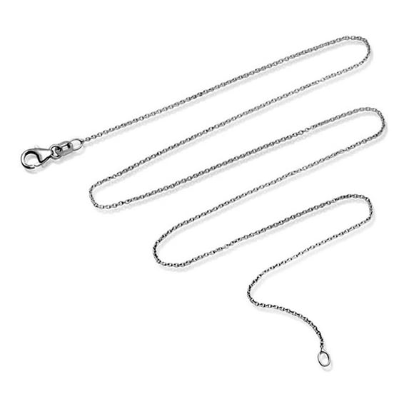Tibetan Silver 925 Sterling Silver Chain for Pendant 1 mm Cable Chain Design Jewelry Gifts for Men Women 16"