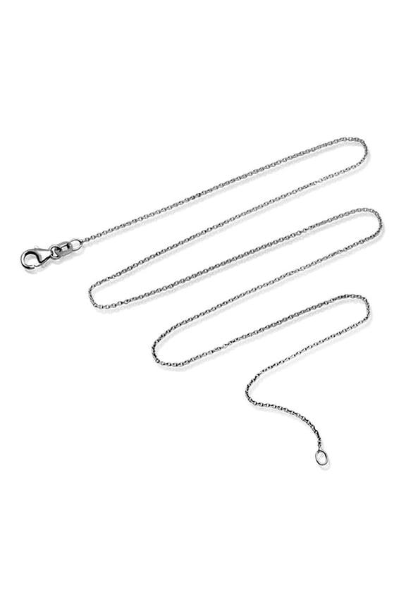 925 Sterling Silver Chain for Pendant 1 mm Cable Chain Design Jewelry Gifts for Men Women 18"