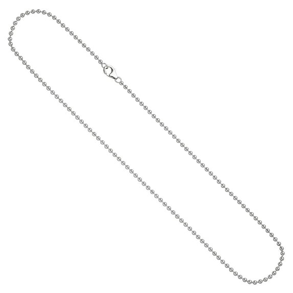 Tibetan Silver 925 Sterling Silver Chain for Pendant 2 mm Ball Chain Design Jewelry Gifts for Men Women 18"