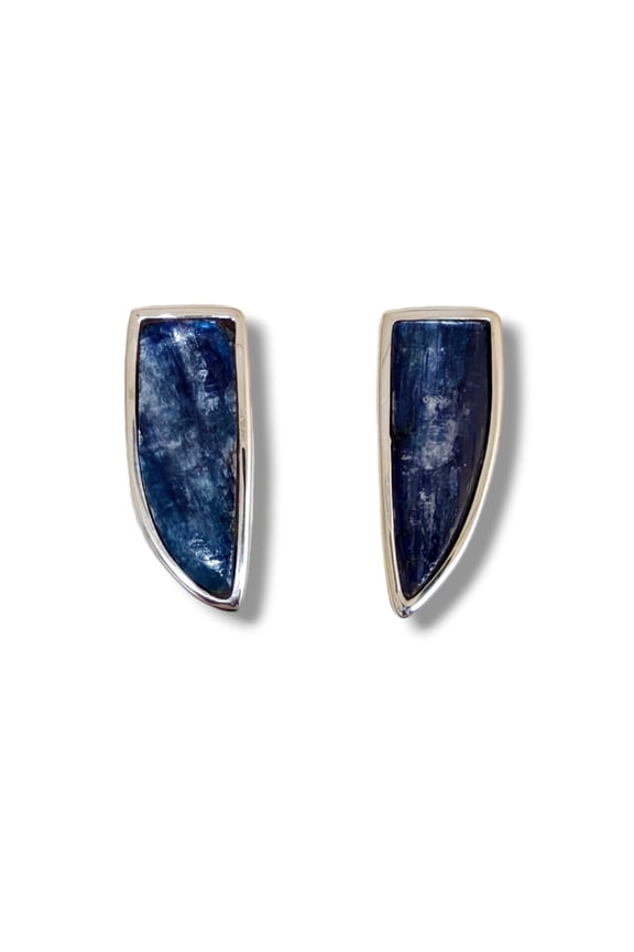 Arrowhead Blue Kyanite Gemstone September Birthmonth 925 Sterling Silver Earring