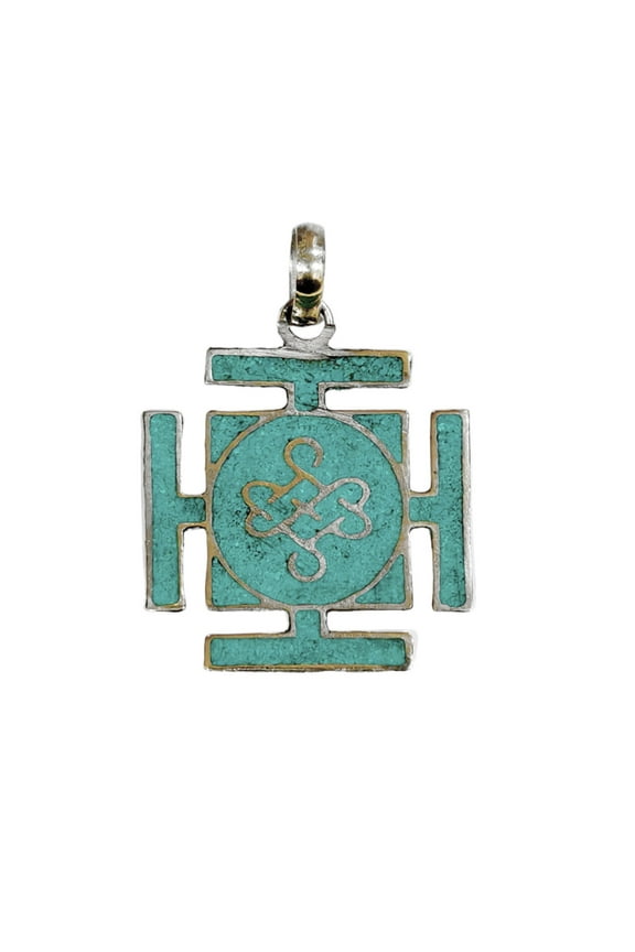 Handmade Infinity Knot Pendant Necklace Bohemian Jewelry with Turquoise Design for Men & Women