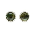 thumbnail image 1 of Tibetan Silver Handmade Stud Earrings Labradorite Gemstone 925 Sterling Silver Women's Fashion Jewelry, 1 of 5