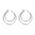 thumbnail image 1 of Tibetan Silver Minimalistic Hoop Earrings Handmade Elegant Jewelry 925 Sterling Silver for Women, 1 of 7