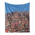 thumbnail image 1 of Tibetan Soft Flannel Fleece Throw Blanket, Old Houses at Larung Gar in Clear Sunny Day Travel Picture Sichuan China, Cozy Plush for Indoor and Outdoor Use, 60" x 80", Multicolor, by Ambesonne, 1 of 5