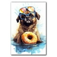 thumbnail image 1 of Tibetan Spaniel Art Canvas Fun Popcorn, Donuts and Lollipops Dogs. Watercolor Art Print, Canvas Canvas for wall decor living room, Bedroom, Bathroom. Funny Wall Art Decor, 1 of 4
