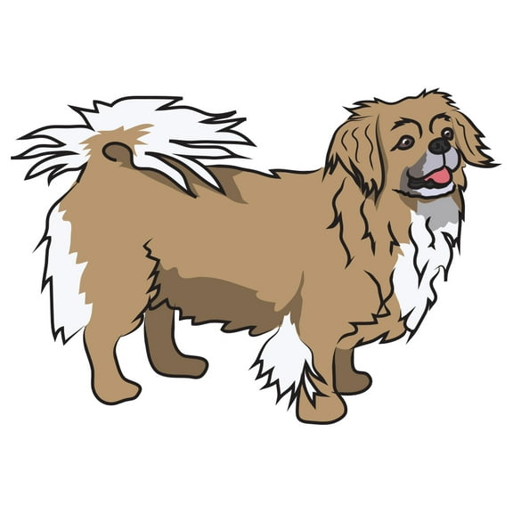 Tibetan Spaniel Decal | Indoor/Outdoor | Dog Lover Super Cute Sticker for SUV Windows, Dorm Rooms, Bedroom, Offices | SignMission personalized gift | 36"
