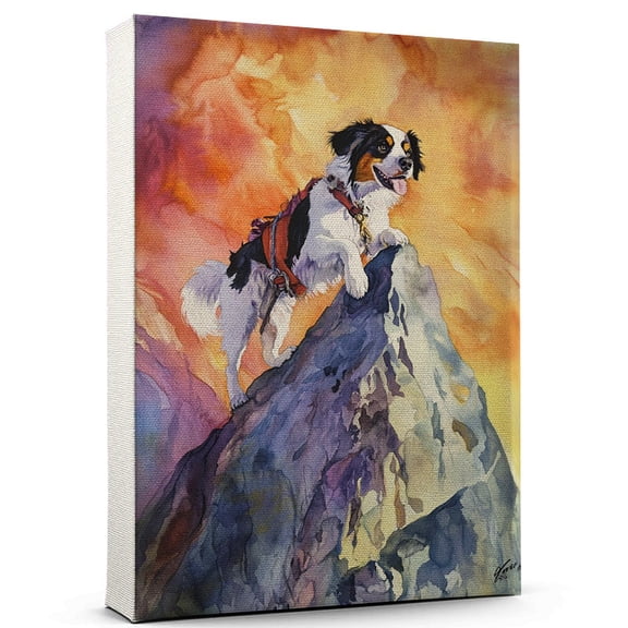Tibetan Spaniel Dog Canvas Climbing Canvas Print of Funny Tibetan Spaniel Dog Wall Art, Climbing Sports Wall Decor, Home Decor, Dog Lover